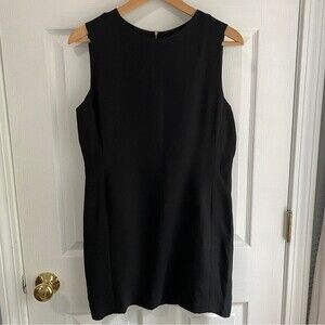 Vince Silk Shift Dress - black, size 10